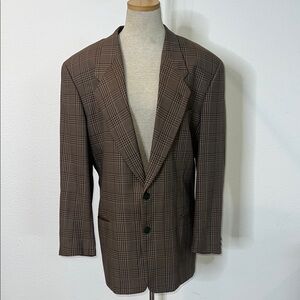 Giorgio Armani Plaid Wool Blend Suitcoat Sportcoat Blazer